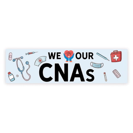Koyal Wholesale We Heart Our CNAs, Happy CNA Week Nurses Week Decorations Banner, Pk-1
