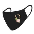 thumbnail image 1 of Koyal Wholesale Wedding Face Mask, Black Pink Floral Monogram P, 1 Replaceable PM 2.5 Protection Filter, 1 of 5