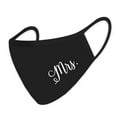 thumbnail image 1 of Koyal Wholesale Wedding Face Mask, Mrs. Design, Black Cloth Face Masks with 1 Replaceable PM 2.5 Protection Filter, 1 of 5