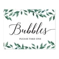 thumbnail image 1 of Koyal Wholesale Wedding Party Signs, Natural Greenery, Bubbles Please Take One Sign, 1-Pack, 1 of 5