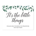 thumbnail image 1 of Koyal Wholesale Wedding Party Signs, Natural Greenery, It's the LIttle Things, Please Help Yourself, 1-Pack, 1 of 5