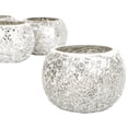 thumbnail image 1 of Koyal Wholesale White Round Mosaic Votive Candle Holder Set of 4 for Table Centerpiece, Home Décor, 1 of 5