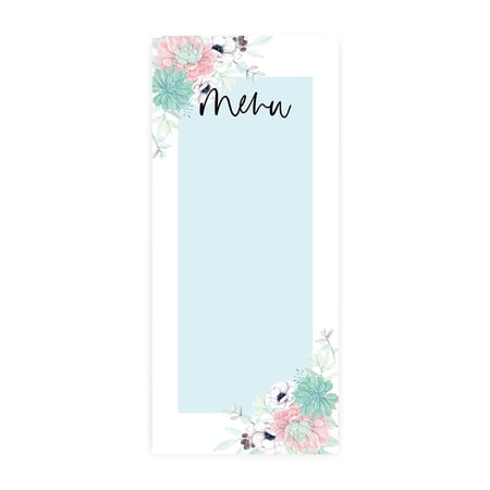 Koyal Wholesale Wild Flowers Printable Wedding Paper Menu Cards for DIY Printer, Pack of 52