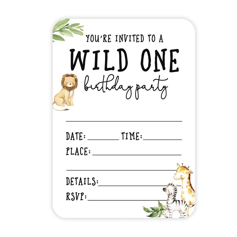 Wild One Birthday Theme Invitation edu.svet.gob.gt