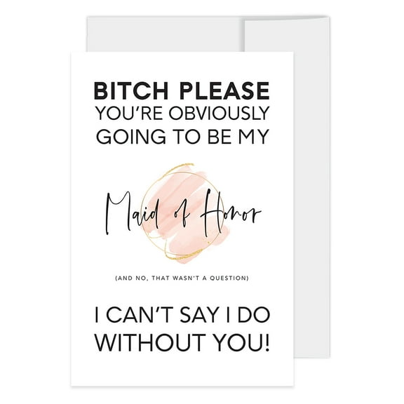Koyal Wholesale You're Obviously Going to Be My Bridesmaid Proposal Cards with Envelopes, Set of 16