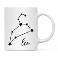 thumbnail image 1 of Koyal Wholesale Zodiac Sign Ceramic Coffee Mug, Leo Star Constellation, Minimalistic Black, 1 of 5