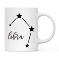 thumbnail image 1 of Koyal Wholesale Zodiac Sign Ceramic Coffee Mug, Libra Star Constellation, Minimalistic Black, 1 of 5
