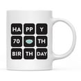 thumbnail image 1 of Koyal Wholesale Zoom Birthday Ceramic Coffee Mug, Happy 70th Birthday, 1 of 5