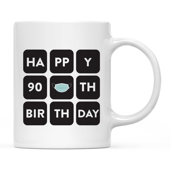 Koyal Wholesale Zoom Birthday Ceramic Coffee Mug, Happy 90th Birthday