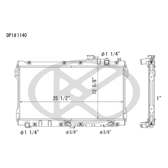 Koyo Cooling Aluminum Core Radiator Fits select: 1990-1997 MAZDA MX-5 MIATA