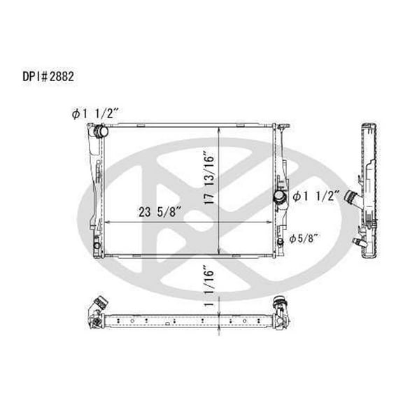 Koyo Cooling Aluminum Core Radiator Fits select: 2007-2013 BMW 328, 2006 BMW 325