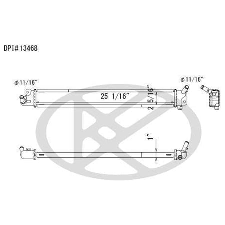 Koyo Cooling Aluminum Core Radiator, Plastic Tank