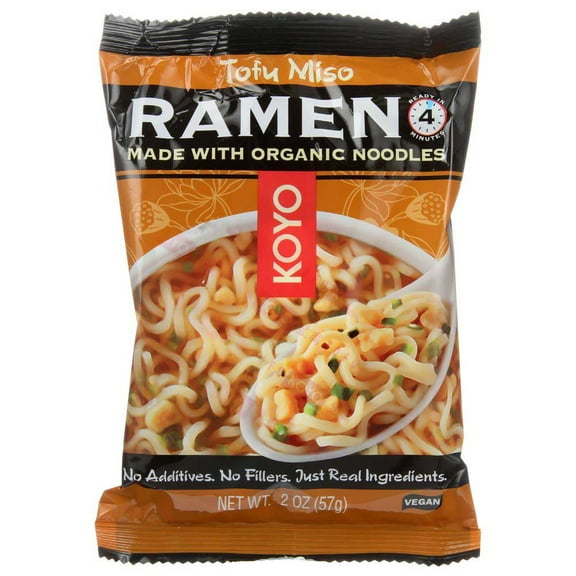 Koyo Foods Tofu and Miso Dry Ramen Noodles, 2 Ounce -- 12 per case.