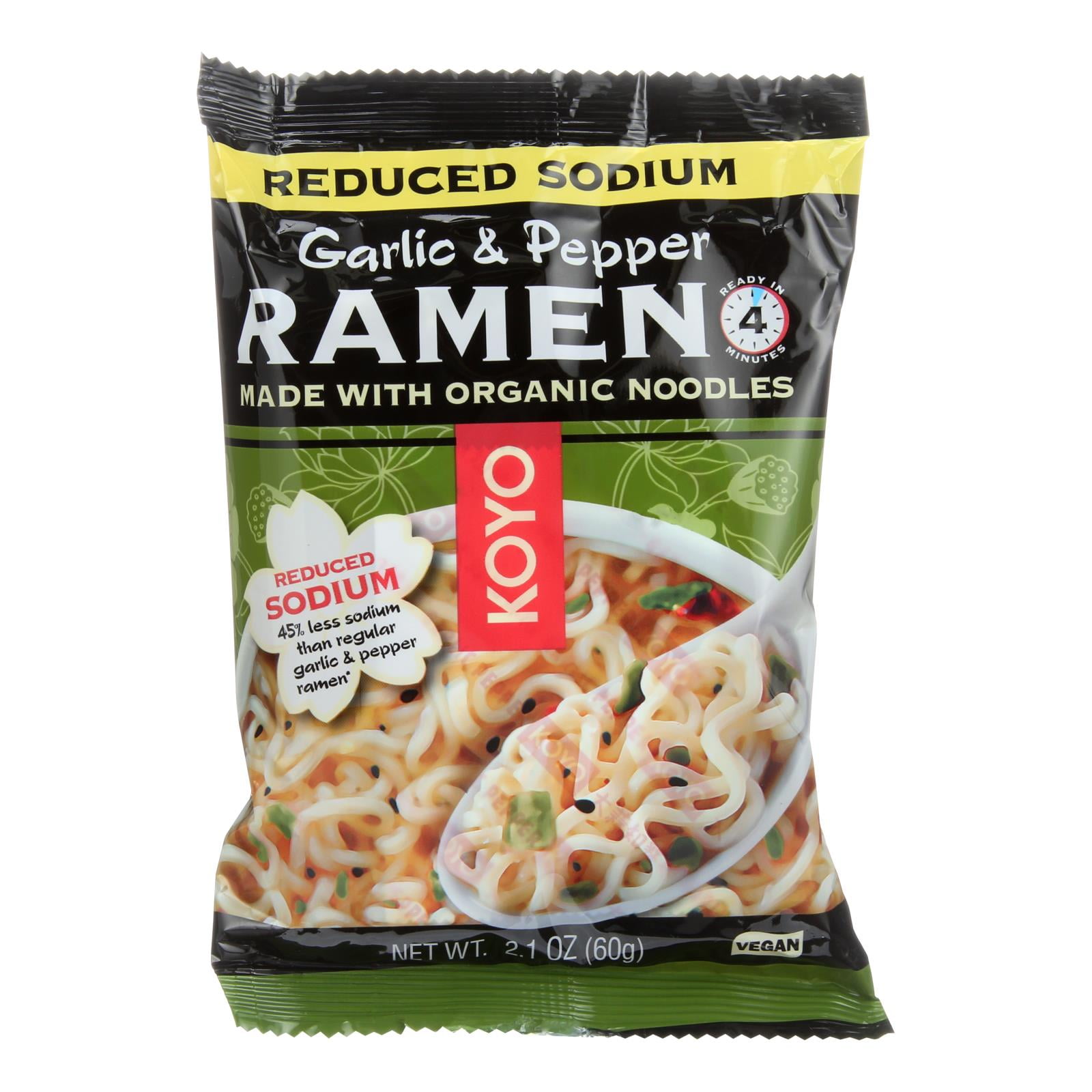 Koyo Foods Organic Garlic Pepper Ramen Noodles, 2.1 Ounce -- 12 per case.