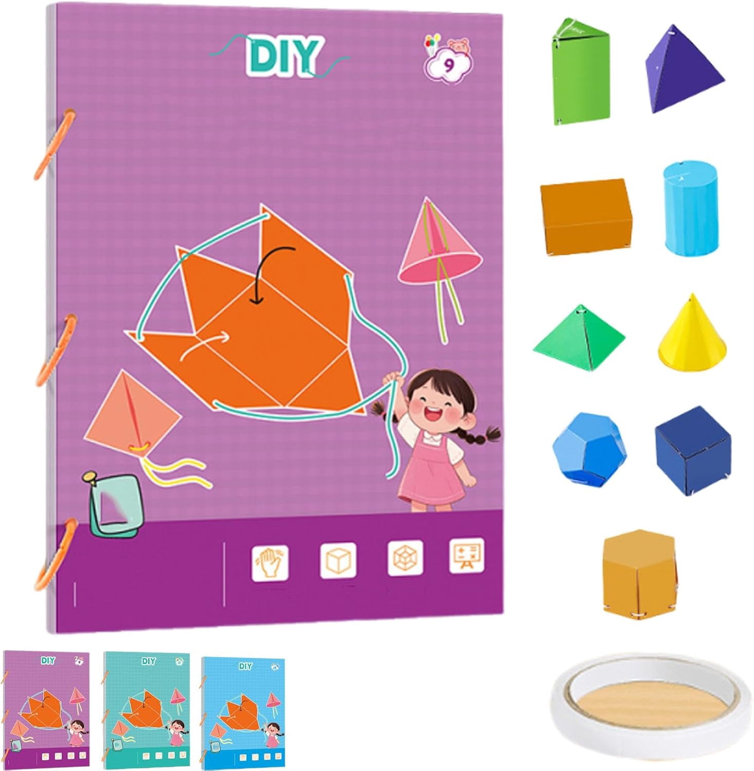 Koyoata Pull String 3D Geometry Learning Book, 3D Geometry Learning ...