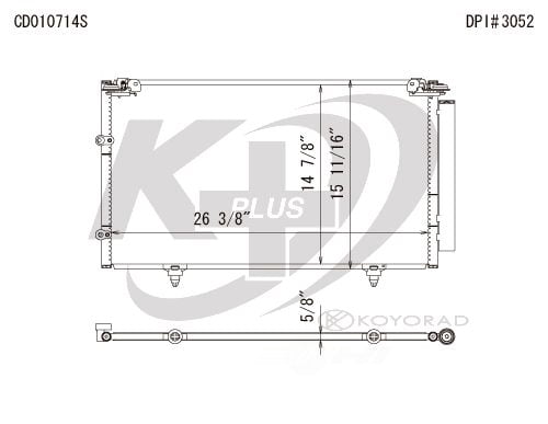 Koyorad CD010714S A/C Condenser