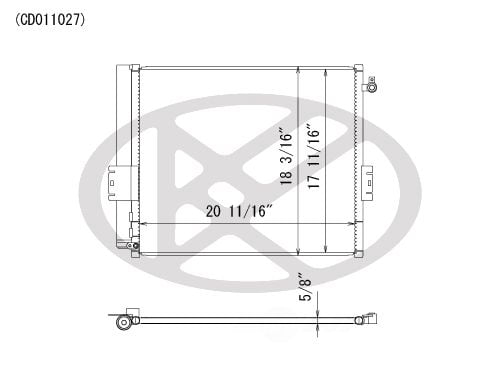 Koyorad CD011027 A/C Condenser