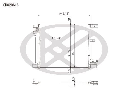 Koyorad CD020616 A/C Condenser