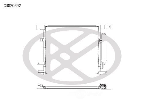 Koyorad CD020692 A/C Condenser