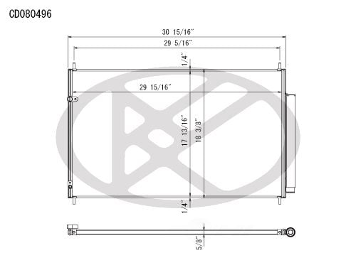 Koyorad CD080496 A/C Condenser