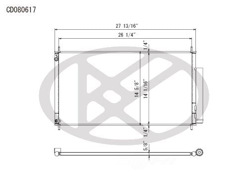Koyorad CD080617 A/C Condenser