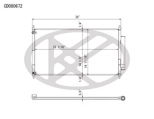 Koyorad CD080672 A/C Condenser