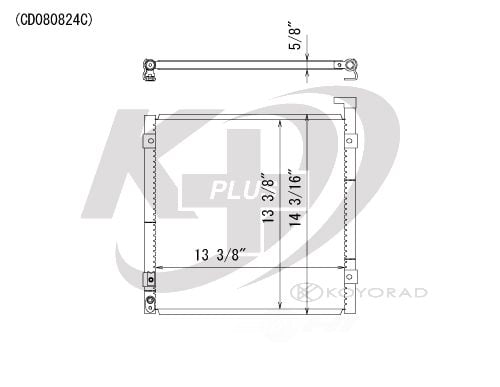 Koyorad CD080824S A/C Condenser