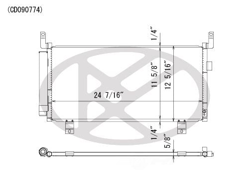 Koyorad CD090774 A/C Condenser