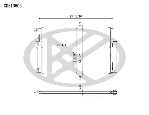 Koyorad CD310608 A/C Condenser