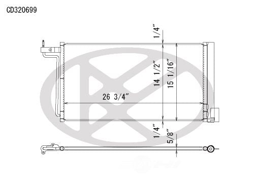 Koyorad CD320699 A/C Condenser