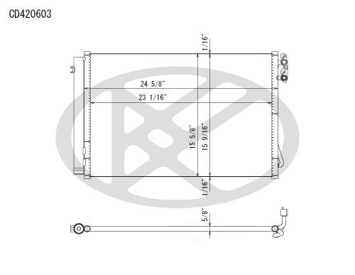 Koyorad CD420603 A/C Condenser
