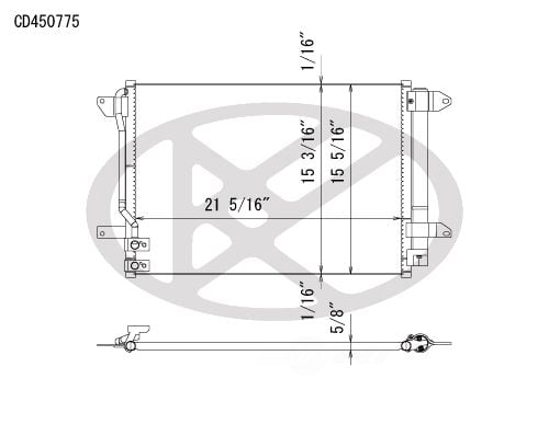 Koyorad CD450775 A/C Condenser