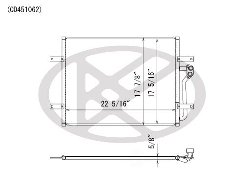 Koyorad CD451062 A/C Condenser