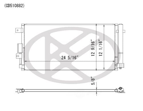 Koyorad CD510882 A/C Condenser