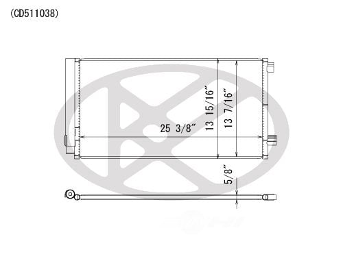 Koyorad CD511038 A/C Condenser