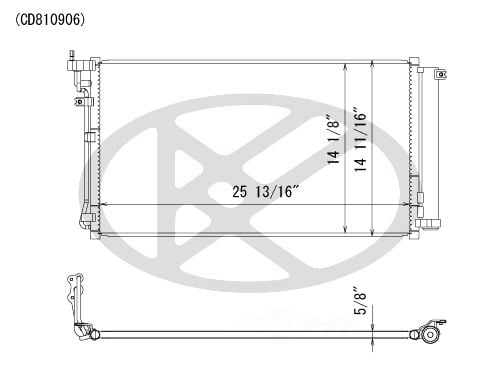 Koyorad CD810906 A/C Condenser