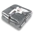 thumbnail image 1 of Koyou Super Soft Plush Sherpa Borrego Bed Blanket, Queen - Dark Gray, 200 x 241cm, 1 of 3