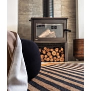 Koza Home Fluffy Knitted Pouf Black 8005 50 x 50
