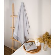 Koza Home Limira 2-Piece Gray Dowry Towel Set 50x90-90x150 2262 50 x 90 - 90 x 150