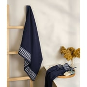 Koza Home Limira 2-Piece Navy Blue Dowry Towel Set 50x90-90x150 2261 50 x 90 - 90 x 150