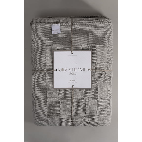 Koza Home Plaid Mink Double Blanket 200 x 220 15010 Double