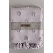Koza Home Wanda Lilac Double Edge Tasseled Blanket 220x240 5025 220 x 240