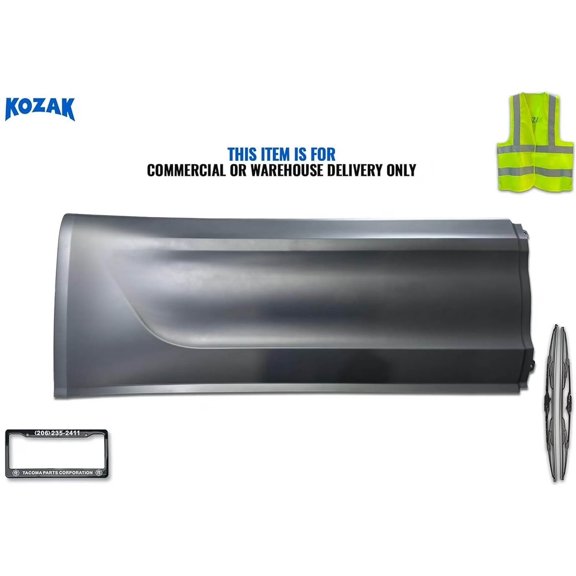 KozaK Rear Side Panel with Bracket Compatible with 579 Truck, Black, PE-040 R