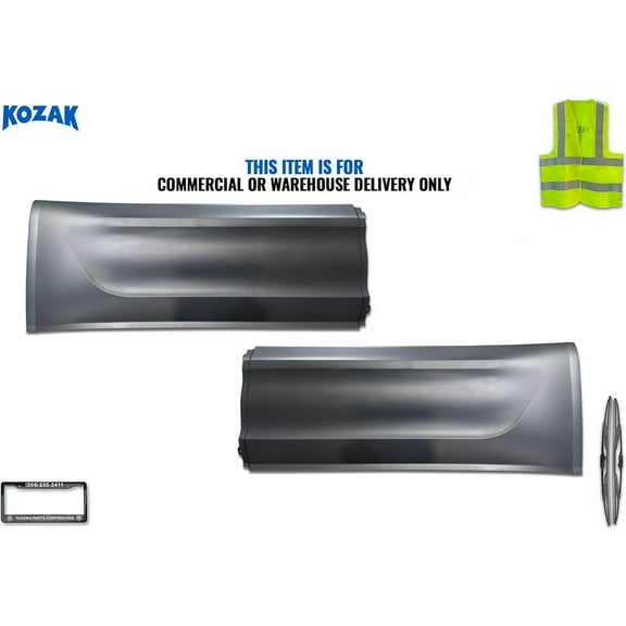 KozaK Rear Side Panels with Bracket Set Compatible with 579 2022+ Trucks, Black