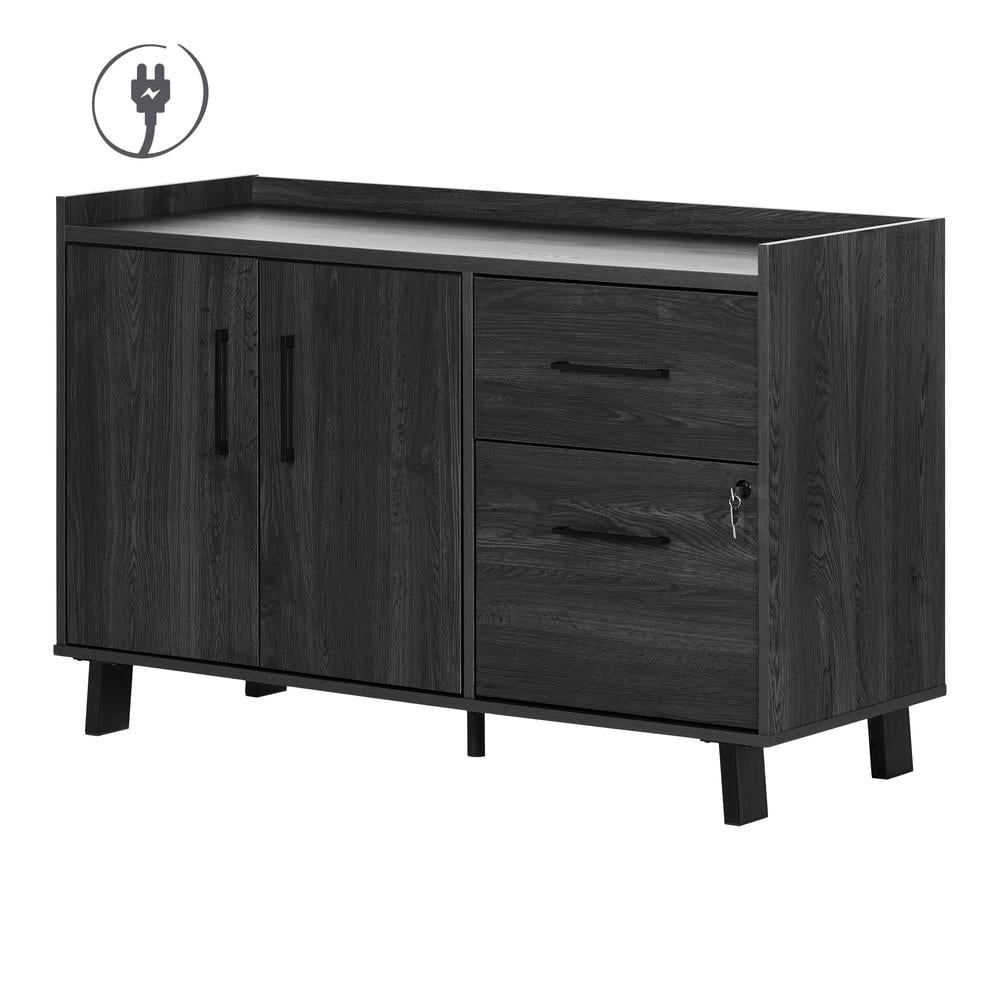 Kozack 2Drawer Credenza with DoorsGray OakSouth Shore Furniture