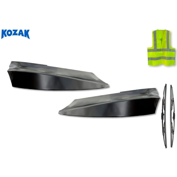 Kozak Bumper Black Corner Right and Left (Passenger and Driver Side) Compatible with International Prostar