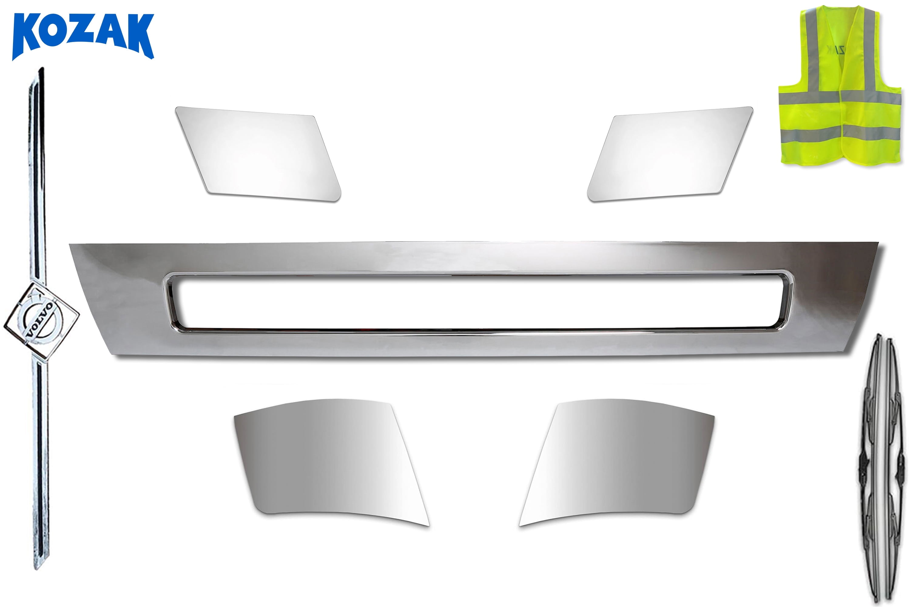 Chrome Rocker Molding Trim Kit for Volvo V50 2005, 2006, 2007, 2008, 2009, 2010, 2011 main image 0