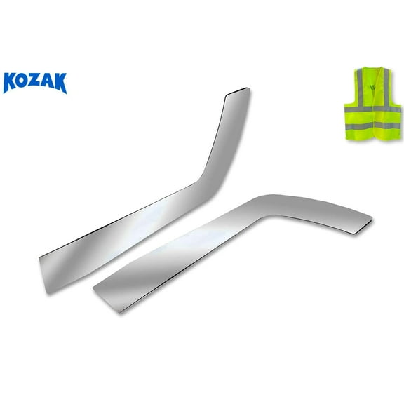 Kozak Chrome Finish Stainless Steel Fender Guard Trims Set Compatible with VNL 2004-2017