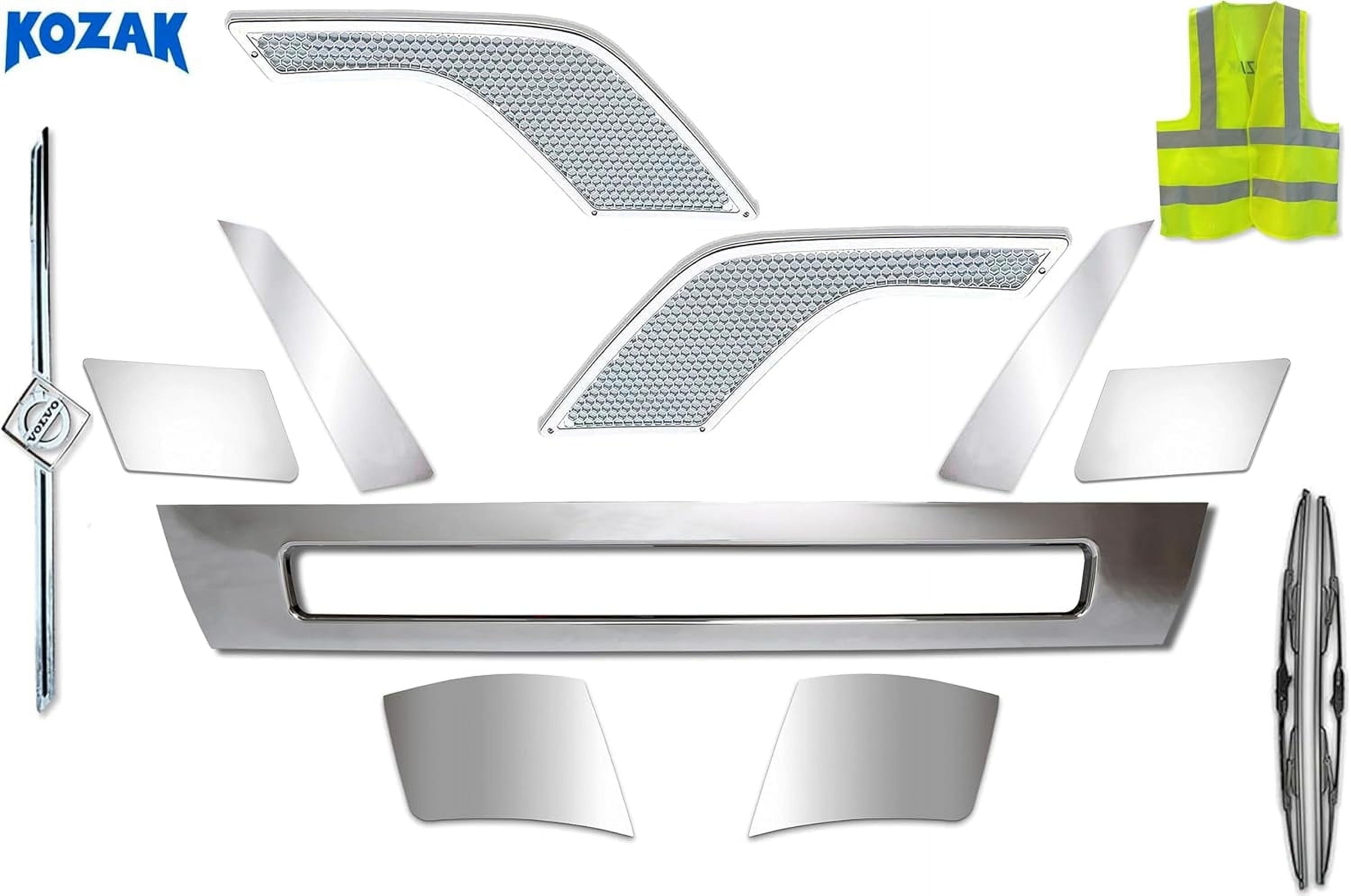 Chrome Rocker Molding Trim Kit for Volvo V50 2005, 2006, 2007, 2008, 2009, 2010, 2011