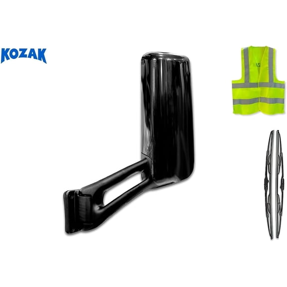 Kozak Compatible with Peterbilt 579 2013-2021 Black Door Mirror with Arm Left Driver Side